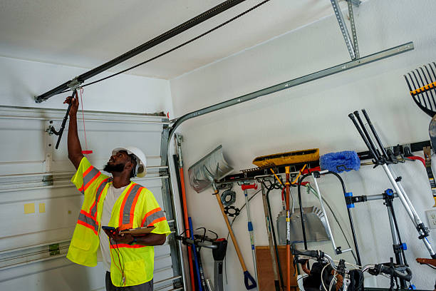 Professional Garage Door Panel Replacement technician working in Polk County County, TN